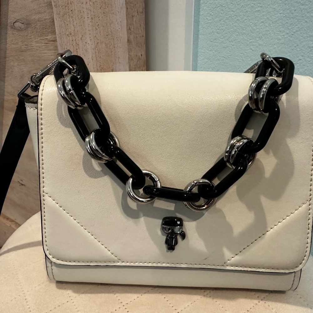 Karl Lagerfeld white crossbody